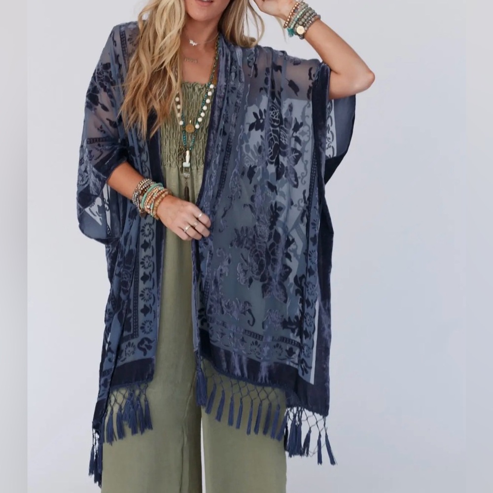 Bohemian Kimono Navy Blue